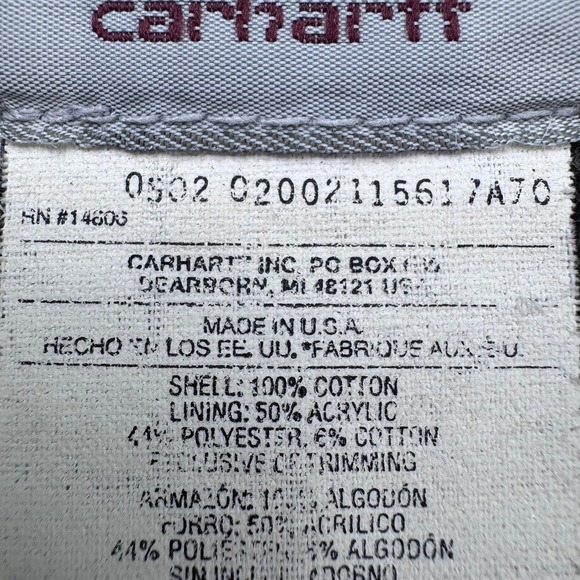 Vintage Carhartt Sherpa Lined Vest Mens XL Moss Green Canvas Workwear USA Made - Picture 6 of 13